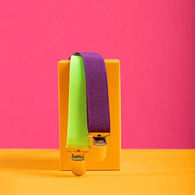 Bretels Colorblock Paars/Groen van Folat koop je bij Partywinkel