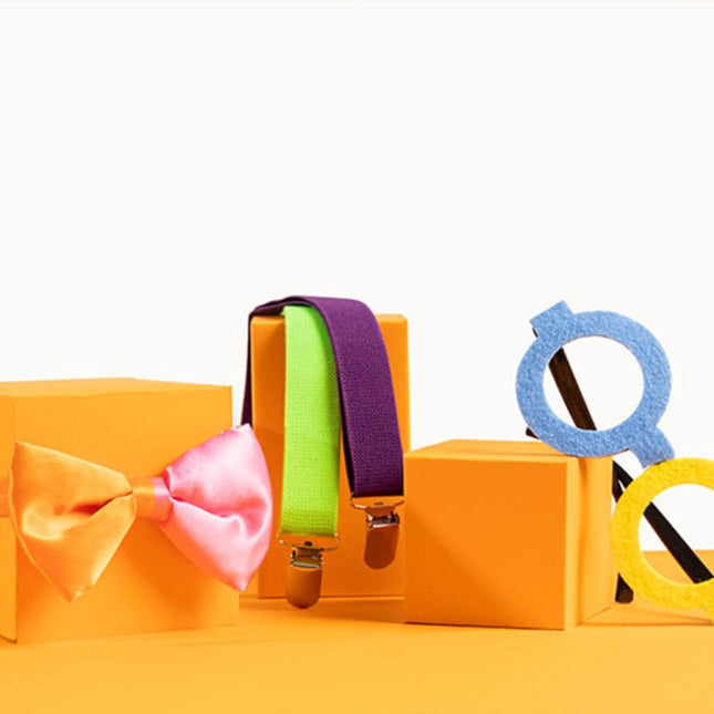 Bretels Colorblock Paars/Groen van Folat koop je bij Partywinkel