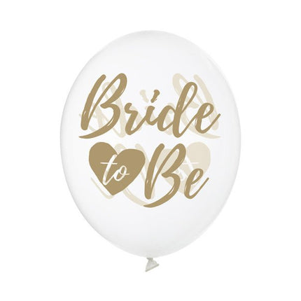 Bride To Be Ballonnen 30cm 6st van Partydeco koop je bij Partywinkel