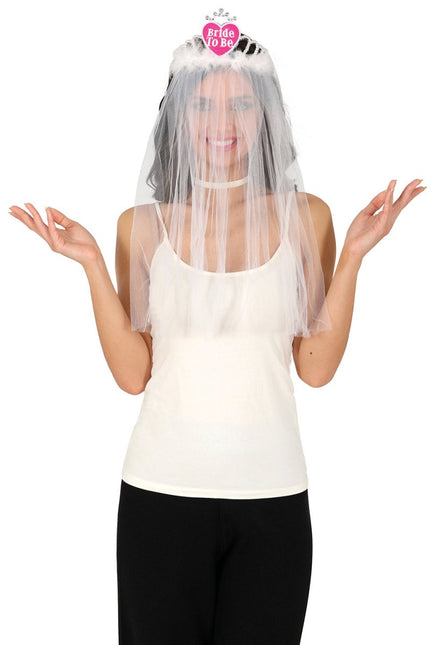 Bride To Be Sluier van Fiestas Guirca koop je bij Partywinkel