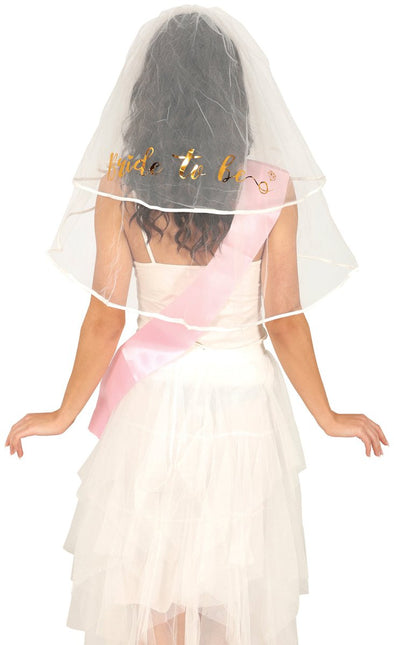 Bride To Be Sluier 70cm van Fiestas Guirca koop je bij Partywinkel