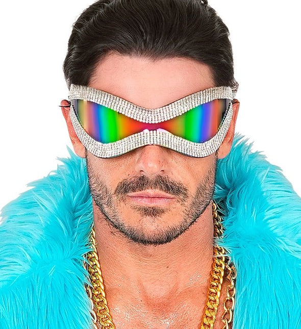 Bril Oversized Met Strass En Paars Glas van Widmann koop je bij Partywinkel