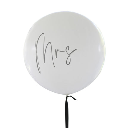 Bruiloft Ballon Mrs 91cm van Ginger Ray koop je bij Partywinkel