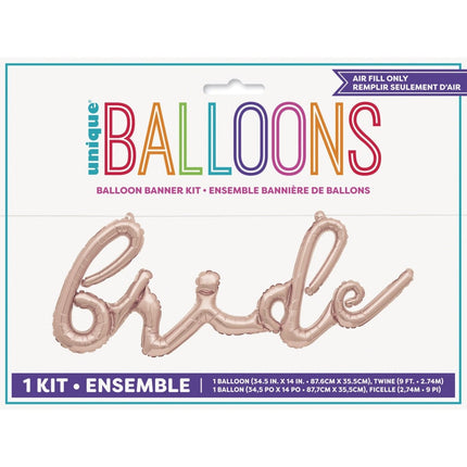Bruiloft Ballon Rose Goud Folie 3m van Unique koop je bij Partywinkel