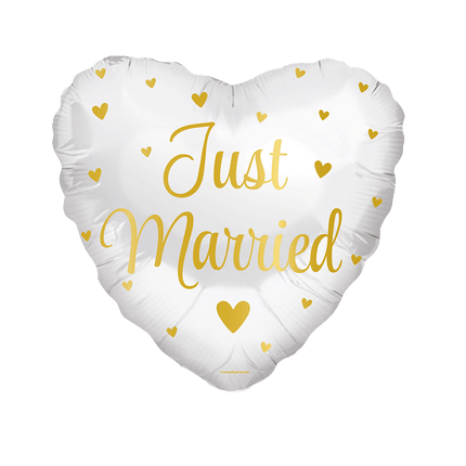Bruiloft Helium Ballon Just Married Leeg 45cm - Partywinkel - 8716764238680