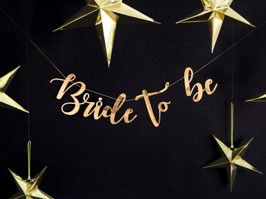Bruiloft Slinger Bride To Be Goud 80cm van Partydeco koop je bij Partywinkel