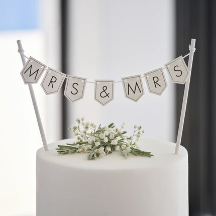 Bruiloft Taarttopper Mr & Mrs 15cm van Ginger Ray koop je bij Partywinkel