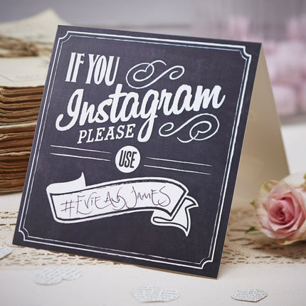 Bruiloft Tafeldecoratie Krijtbord Instagram van Ginger Ray koop je bij Partywinkel