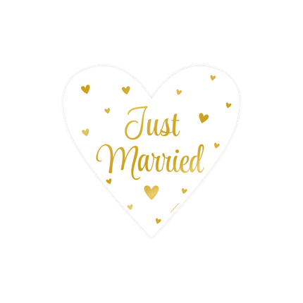 Bruiloft Wanddecoratie Just Married 25cm 3 delig van Paper Dreams koop je bij Partywinkel