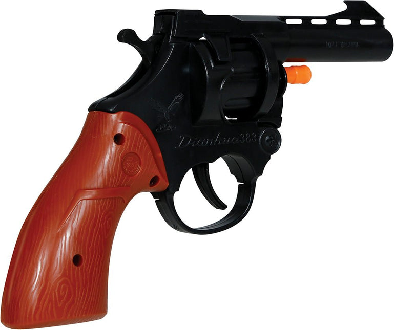 Bruin Zwarte Nep Pistool 18cm - Partywinkel - 8434077166710