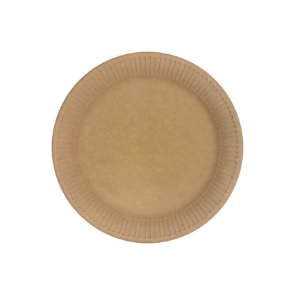 Bruine Borden Kraft Papier 20cm 10st van Procos koop je bij Partywinkel