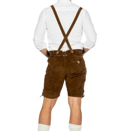 Bruine Lederhose Heren Kort van Wilbers & Wilbers koop je bij Partywinkel