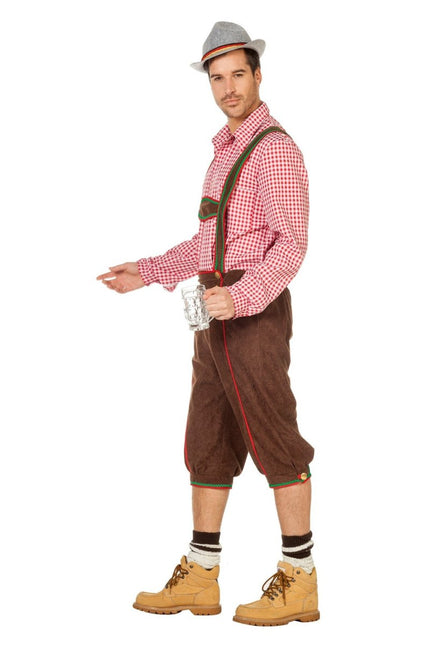 Bruine Lederhose Heren Lang van Wilbers & Wilbers koop je bij Partywinkel
