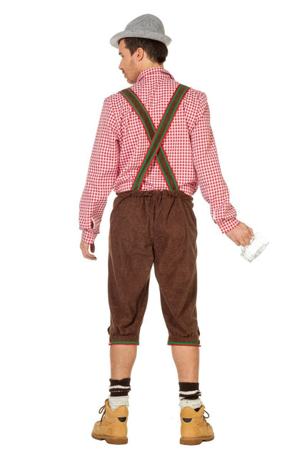 Bruine Lederhose Heren Lang van Wilbers & Wilbers koop je bij Partywinkel