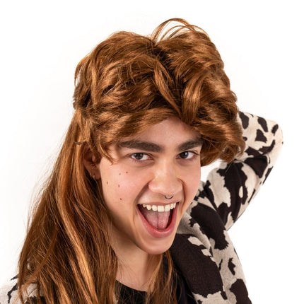 Bruine Pruik Jaren 80 van Partydeco koop je bij Partywinkel