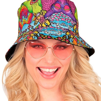 Bucket Hat Psychedelisch van Widmann koop je bij Partywinkel