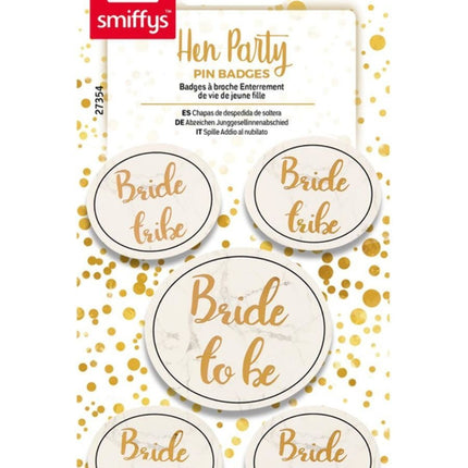 Button Bride To Be van Smiffys koop je bij Partywinkel