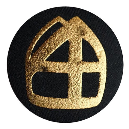 Knopf mit Gehrung schwarz