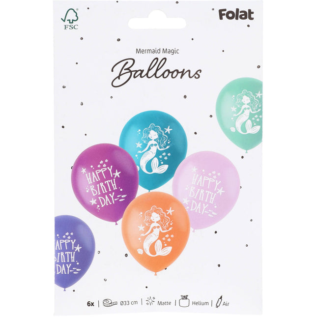 Happy Birthday Ballons Meerjungfrau 33cm