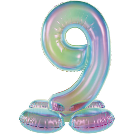 9 Jahre Figur Ballon Standard Holographisch Leer 72cm