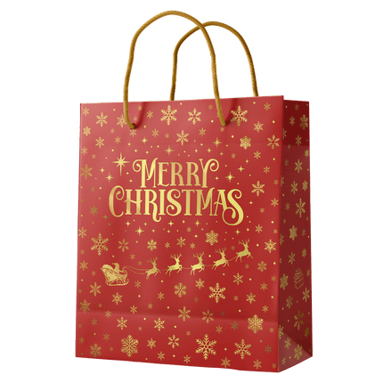 Cadeautas M - Merry Christmas Rood van Paper Dreams koop je bij Partywinkel