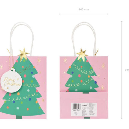 Cadeautasje Kerstboom 20cm van Partydeco koop je bij Partywinkel