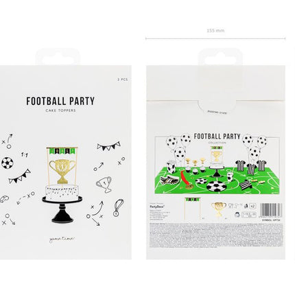 Caketopper Goal 20cm 2st van Partydeco koop je bij Partywinkel