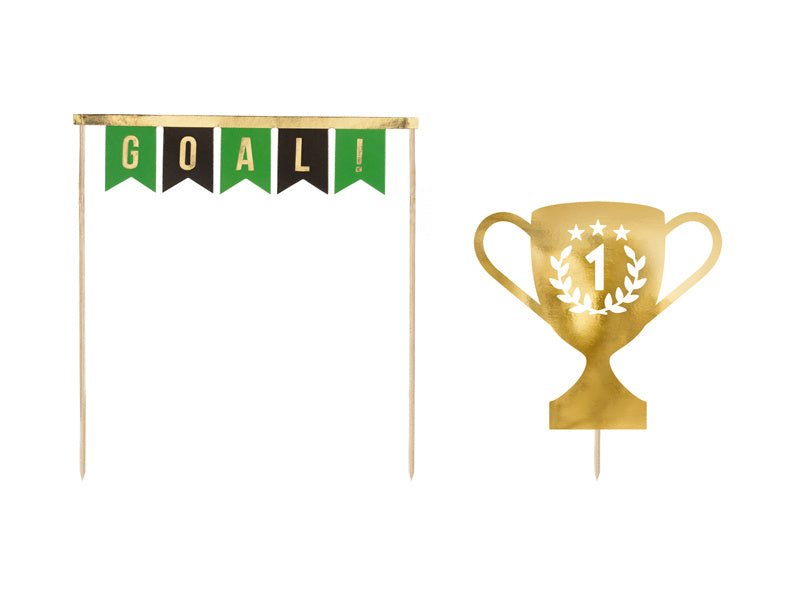 Caketopper Goal 20cm 2st van Partydeco koop je bij Partywinkel