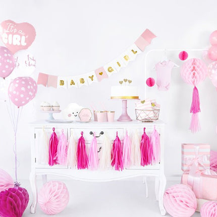 Caketopper Hartjes Goud 6st van Partydeco koop je bij Partywinkel