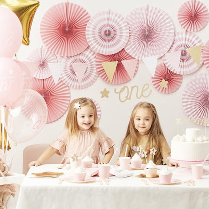 Caketoppers 1 Jaar Goud 6st van Partydeco koop je bij Partywinkel