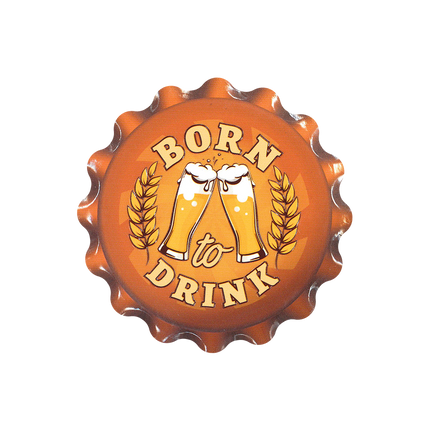 Orange Coasters Born To Drink 11cm