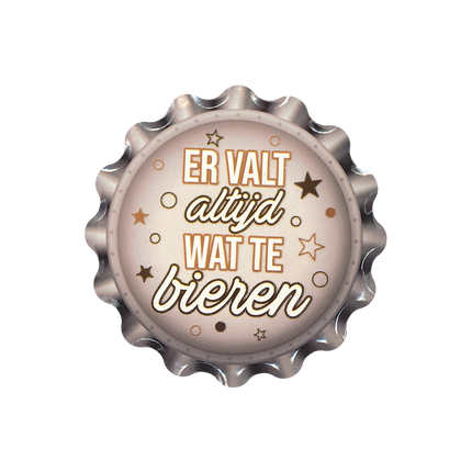 Weiße Beige Untersetzer There's Always Something to Beer 11cm