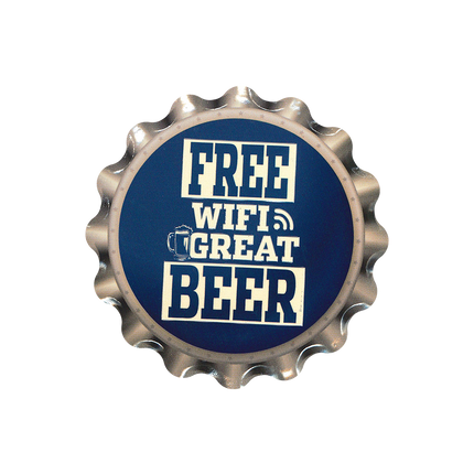 Weiß Blaue Untersetzer Free Wifi 11cm
