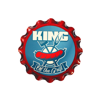 Blaue Untersetzer King Of The Grill 11cm