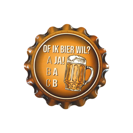 Orange Coasters Ob ich Bier will 11cm