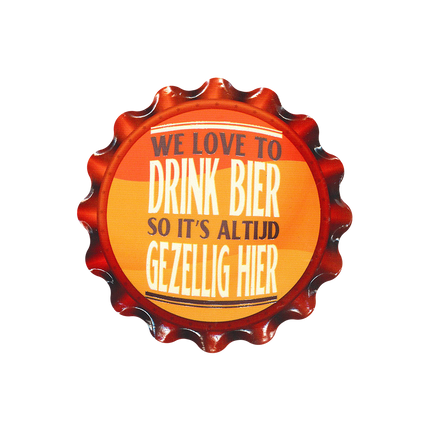 Gelbe rote Untersetzer We Love To Drink Bär 11cm