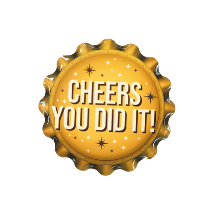 Gelbe Untersetzer You Did It 11cm