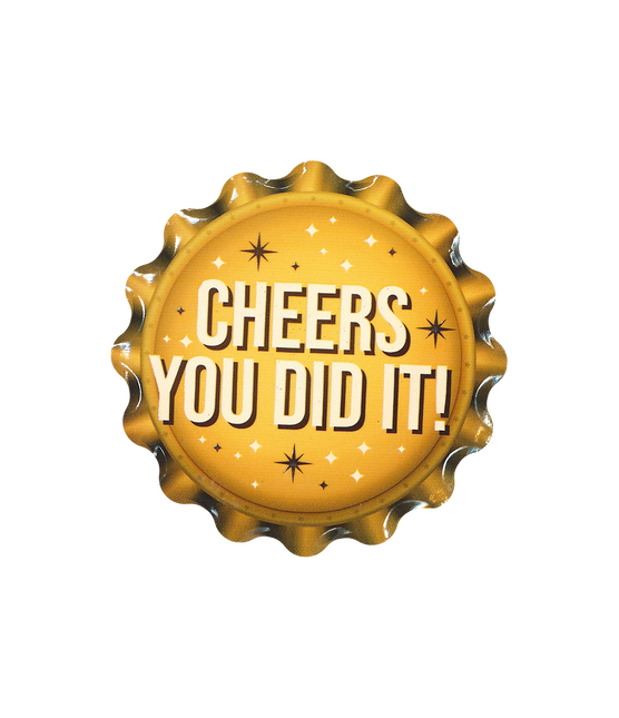 Gelbe Untersetzer You Did It 11cm