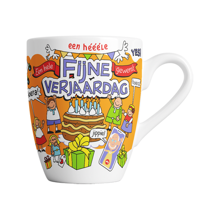 Cartoon Becher - Happy Birthday