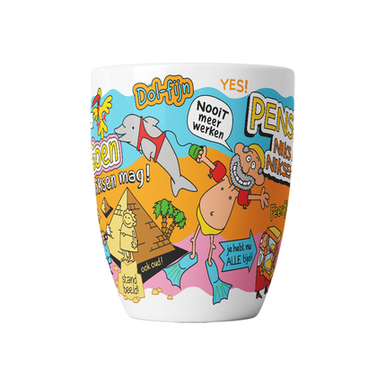 Cartoon Becher - Ruhestand, nichts muss