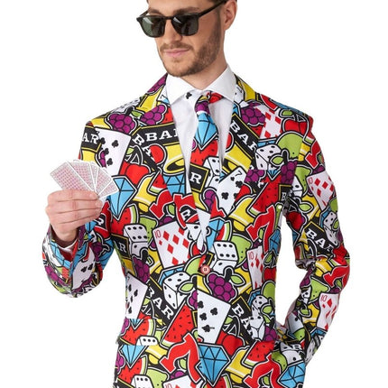 Casino Speelkaarten Icons Pak Heren Suitmeister van Suitmeister koop je bij Partywinkel