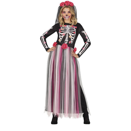 Catrina Halloween jurk Dames van Fiestas Guirca koop je bij Partywinkel