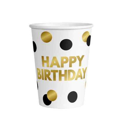 Alles Gute zum Geburtstag Tassen Dots 8cm 8Stück