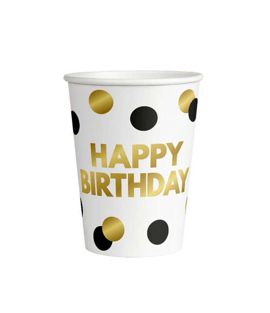 Alles Gute zum Geburtstag Tassen Dots 8cm 8Stück