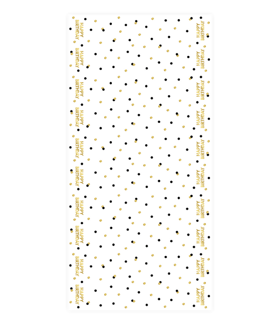 Happy Birthday Tischtuch Dots 2.74m