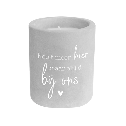 Graue Zementkerze Always With Us 8cm
