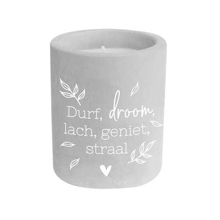Graue Zementkerze Dare, Dream 8cm