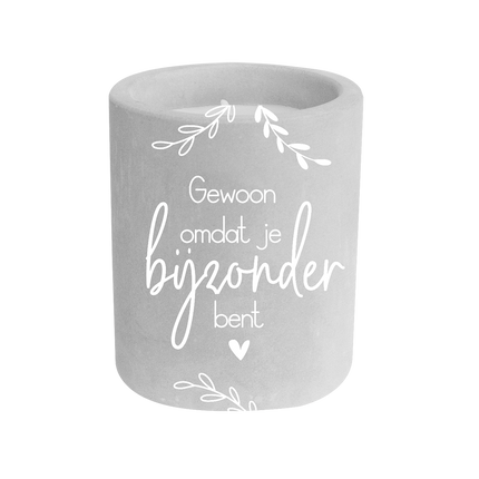 Graue Zementkerze You Are Special 8cm