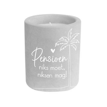 Ruhestand Zementkerze Grau 8cm