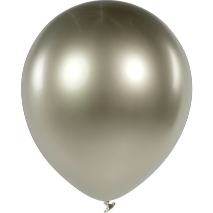 Champagne Gouden Ballonnen Chroom 33cm 10st van Folat koop je bij Partywinkel